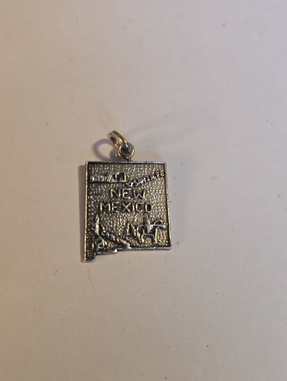 New Mexico State Charm Pendant in Sterling Silver